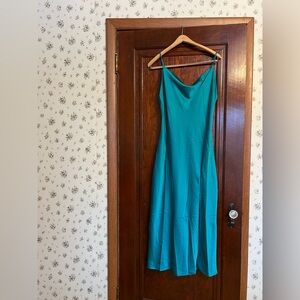 Elegant Teal Silk Dress